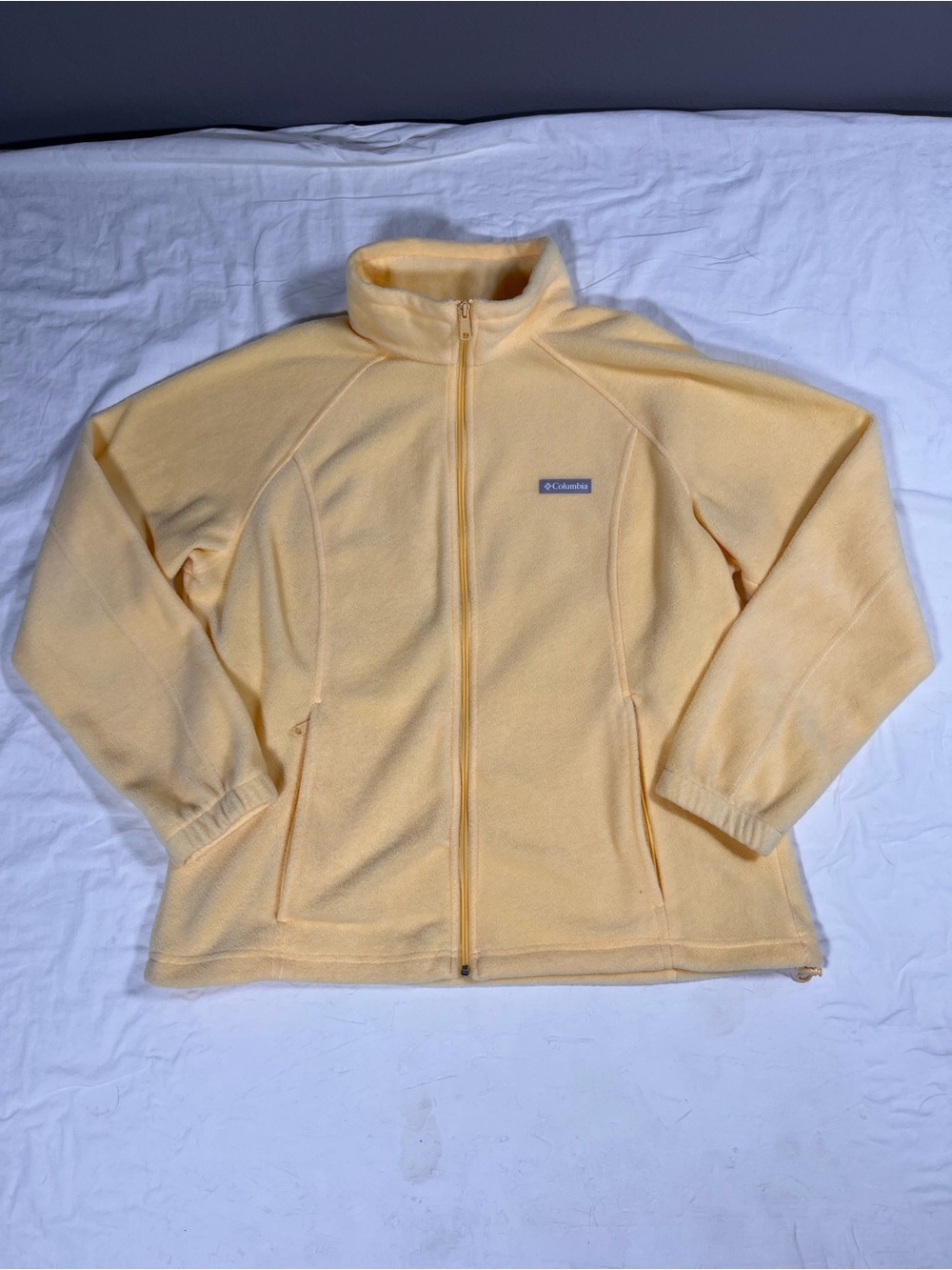 Columbia Butter Yellow Full-Zip Fleece Jacket Women’s Size XXL